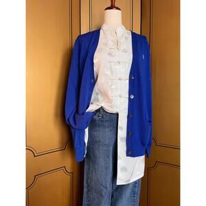 Vintage silk top, asian design, size M